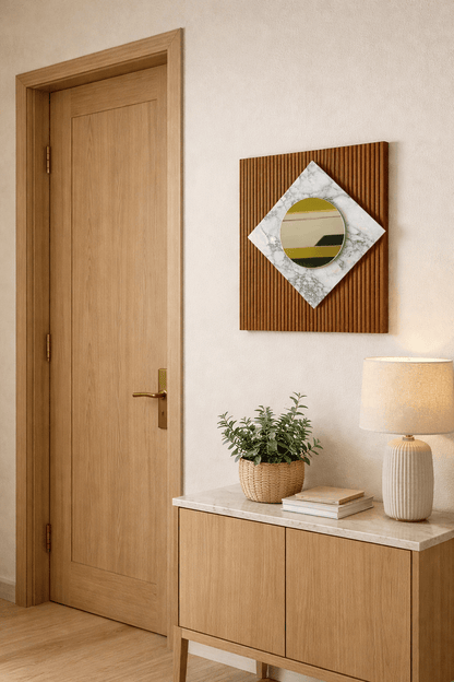 Cache tableau électrique en Bois - moderne miroir
