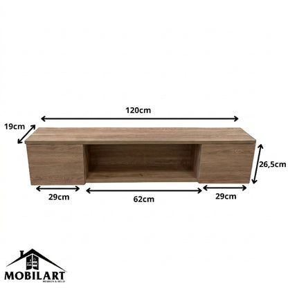 Meuble TV Suspendu Design Moderne – 120cm