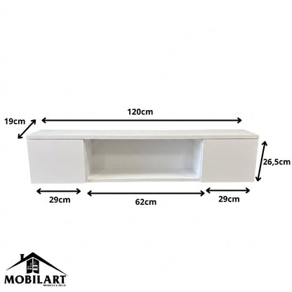 Meuble TV Suspendu Design Moderne – 120cm