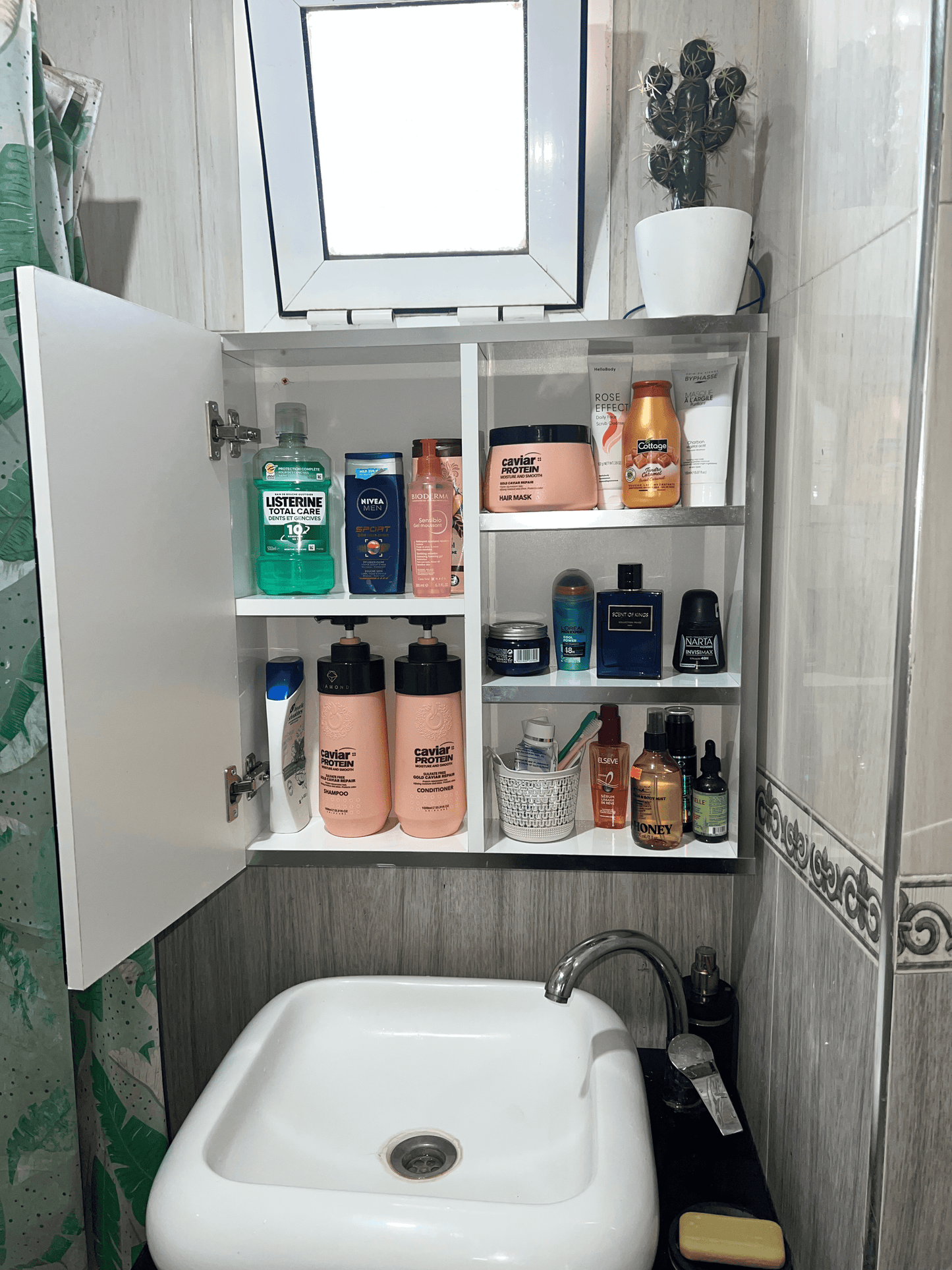 Rangement Salle de Bain avec Miroir Mobilart.ma