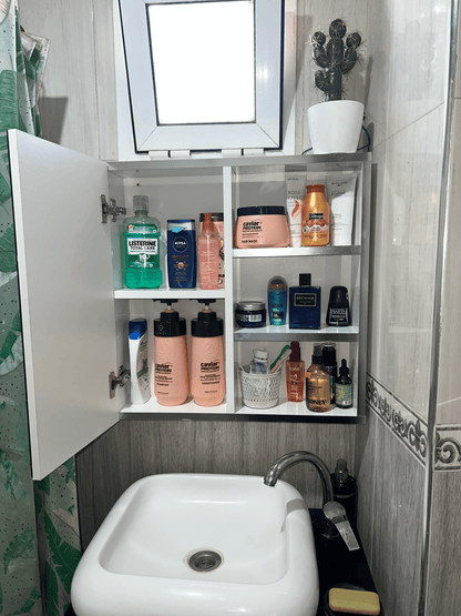 Rangement Salle de Bain avec Miroir Mobilart.ma