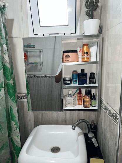 Rangement Salle de Bain avec Miroir Mobilart.ma