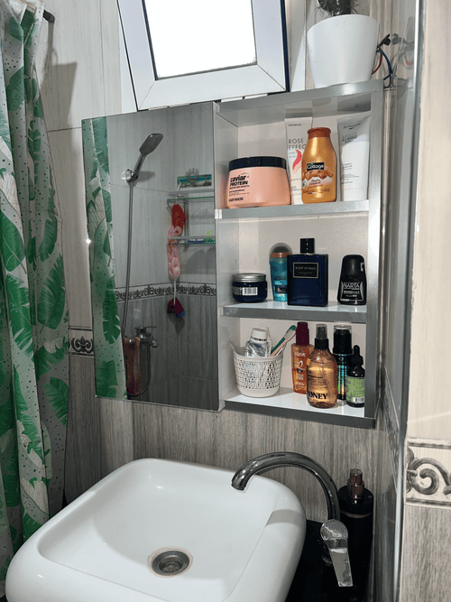 Rangement Salle de Bain avec Miroir Mobilart.ma