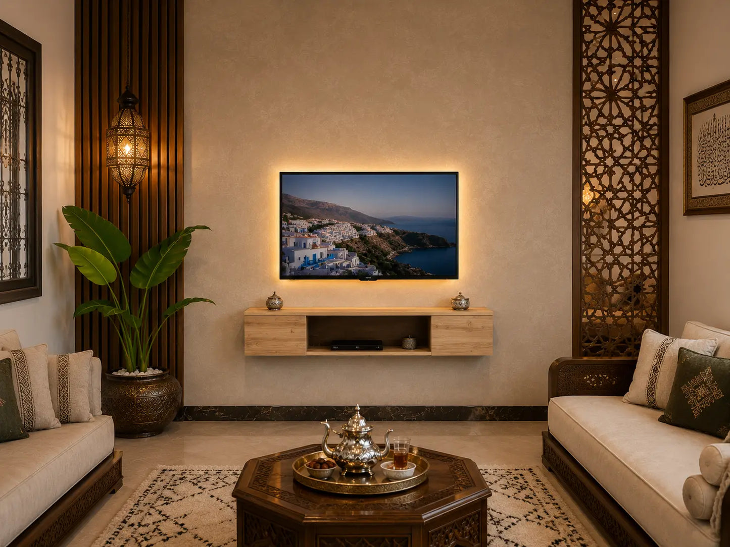 Meuble TV Suspendu Design Moderne – 120cm