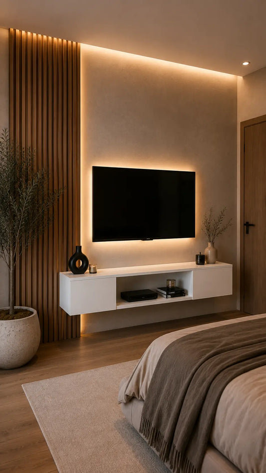 Meuble TV Suspendu Design Moderne – 120cm