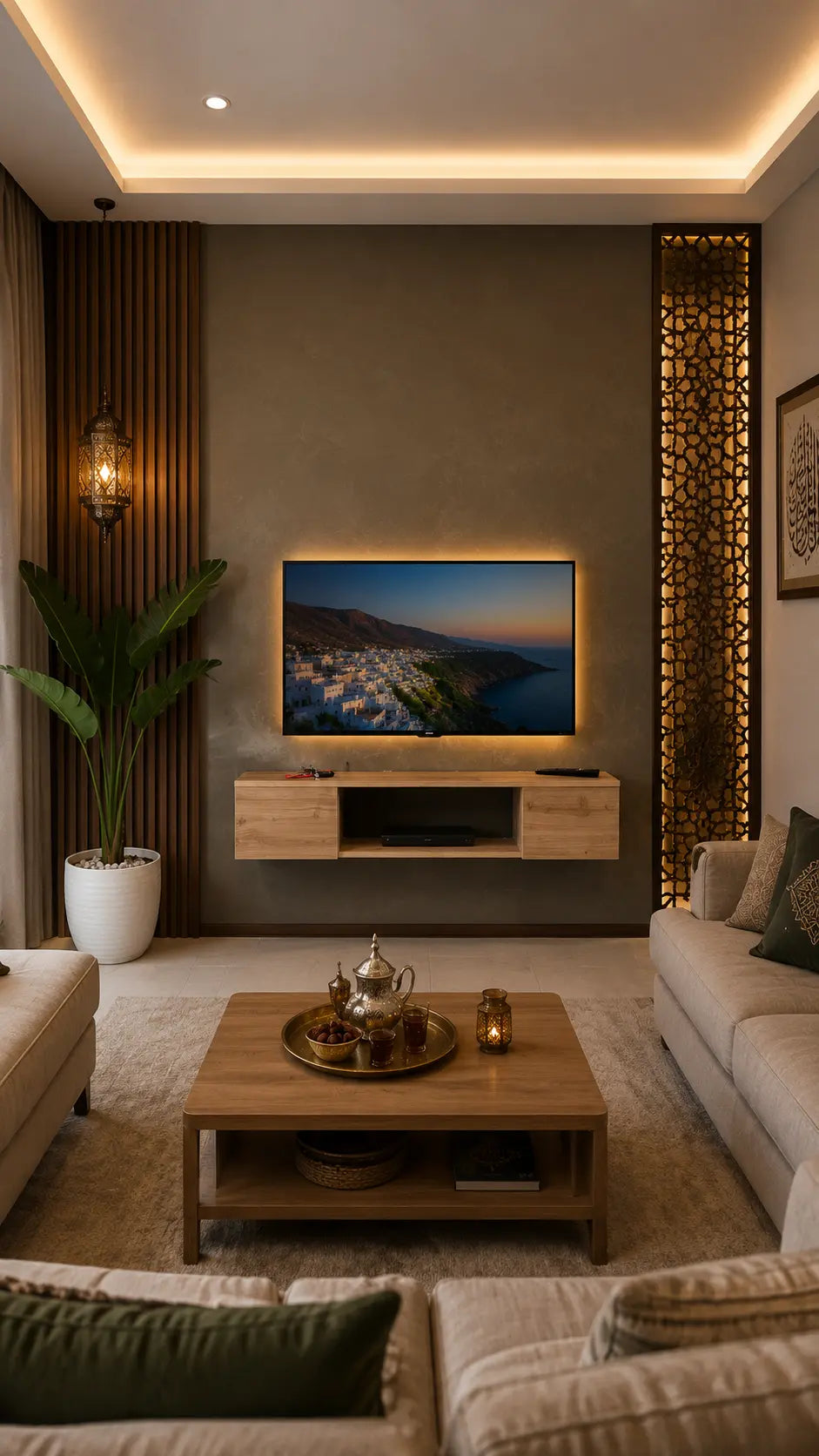 Meuble TV Suspendu Design Moderne – 120cm
