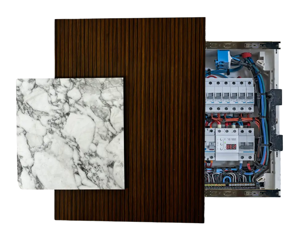 Cache tableau électrique en Bois - moderne Mobilart.ma