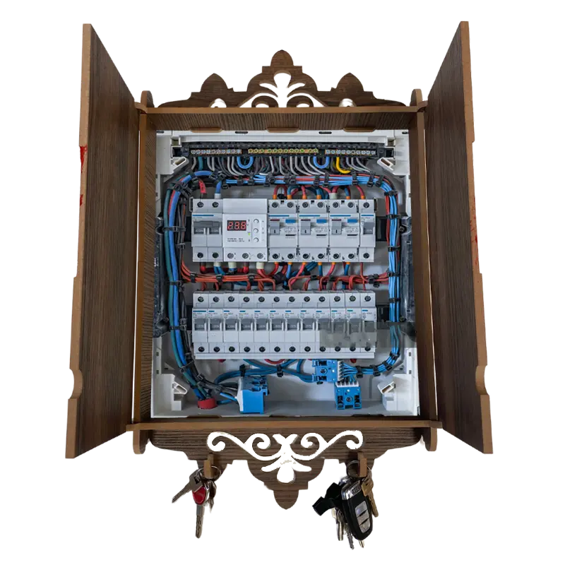 Cache tableau électrique en Bois Claire - محمد صلى الله عليه وسلم Mobilart.ma