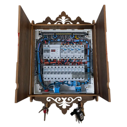 Cache tableau électrique en Bois Claire - محمد صلى الله عليه وسلم Mobilart.ma