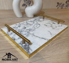 Carreaux de marbre dorés élégants 